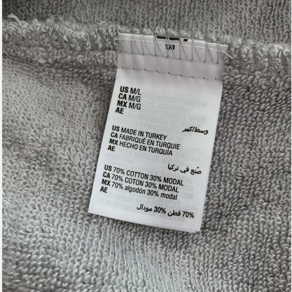 Hudson Park Collection Modal Bath Robe Silver Gray Grey NWOT Medium/Large M/L - Picture 7 of 7